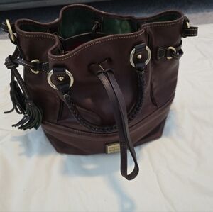 Dooney & Bourke Brown Drawstring/Bucket Bag